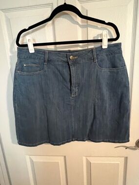 croft & barrow Blue Denim Mini Skirt